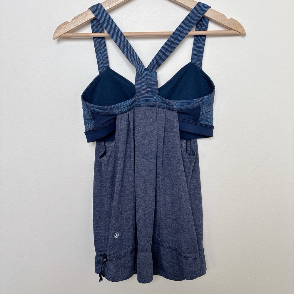 Lululemon Womens 6 Rest Less Tank Heathered Inkwell - Picture 13 of 13